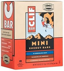 Clif Bar Mini Energy Bar, Variety Pack (Chocolate Chip, Chocolate Brownie and Crunchy Peanut Butter), 1-Ounce Bars, 36 Count