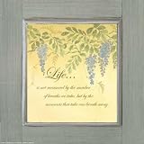 Wisteria...Life Is Not Measured by Martha-Denise. Art Print Poster. 12 inches width by 12 inches height.