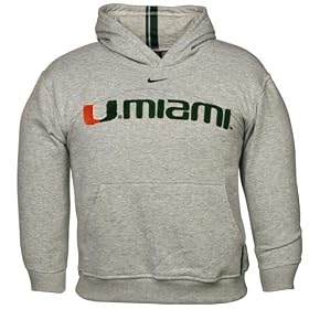 Nike Miami Hurricanes Ash Youth Play Action Hoody Sweatshirt