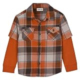 Cherokee Orange IB 2fer Flannel Shirt - 12 Months