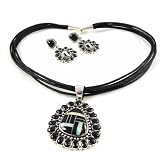51hsJIsOTKL. SL160  [On SALE !] / Necklace set silver Sapa onyx opal.