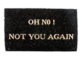 Kitchen & Housewares : Present Time Door Mat, Oh No, Black