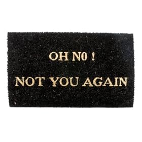 PT Door Mat, Oh No, Black