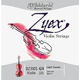 D'Addario Zyex 4/4 Violin String Set Silver, Light