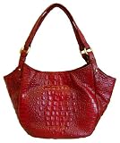 Brahmin Jackie Red Melbourne Croc Print Purse