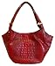 Brahmin Jackie Red Melbourne Croc Print Purse