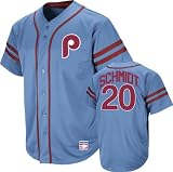 Mike Schmidt Philadelphia Phillies Cooperstown Light Blue Heater Fashion Jersey
