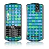 Dots Blue Design VERTICAL CAMERA Original Pearl 8110/ Pearl 8100 Cell Phone Protective Skin Decal Sticker
