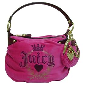 JUICY COUTURE HOT PINK MONACO VELOUR TOTE STYLE# 1261