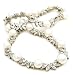Silver-Tone White Pearl and Crystal Necklace by Margot Townsend, 16"