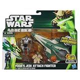 Yoda's Jedi Attack Fighter with Yoda and Super Battle Droid Star Wars Episode II Class I Fleet Vehicle