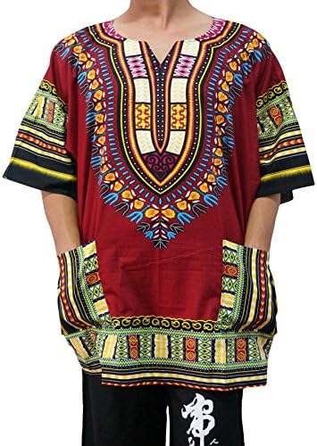 AromD Unisex African Dashiki Mexican Poncho Hippie Tribal Ethic Boho