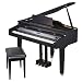 Suzuki 3'3" Mini-Grand Digital Piano - High Gloss Black (XP-35)