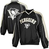Pittsburgh Penguins Black-Gold Colorblock Pullover Windshirt (Medium)