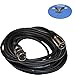 HQRP XLR to XLR Microphone Cable (3-pin M/F, 25ft) for Audio Technica AT2020 Side Address Cardioid Condenser Studio Microphone plus HQRP Coaster