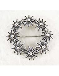 Flower Burst Wreath Pin