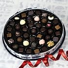 Rococo Round Box no. 3 with mixed chocolates