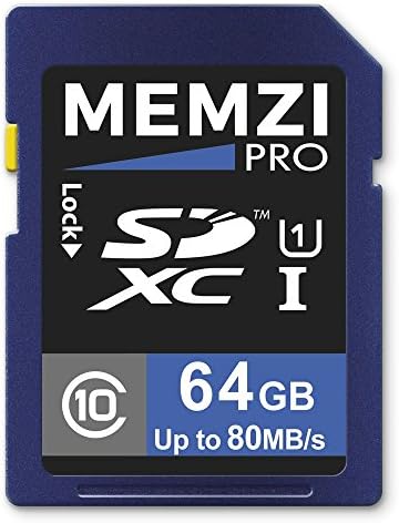Memzi Pro 64GB Class 10 80MB/s SDXC Memory Card for Nikon DL or Nikon 1 Series Digital Cameras