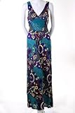 Lani Crochet Macrame Cross Over Bodice Tie Back Batik Maxi Long Jersey Dress