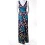 Lani Crochet Macrame Cross Over Bodice Tie Back Batik Maxi Long Jersey Dress