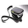 Photoprimus Kameratasche - Phototasche - Tasche 361 (Hartschale) Metallic-Schwarz. Perfekt in  Design und Funktion (inkl. Schultergurt und G�rtelschlaufe). F�r z.B. Casio FC100, EX-H10, Panasonic DMC-TZ7, TZ6, TZ5, TZ4, TZ8, TZ10, ZX1, Canon IXUS 120 IS, IXUS 100 IS, XS200 IS, IXUS 95 IS, IXUS 110 IS, PowerShot A1100 IS, Sony W220, W290