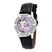 Armitron Women's Betty Boop Crystal Accented Silver-Tone Black Leather Strap Character Watch #9100004