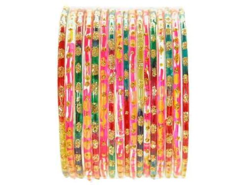 Click here to buy Beachcombers! Ethnic Glass Indian Wedding Bridal Bollywood Bangles Belly Dance Bracelets Set....