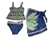 Womens YBL Swimsuit, Two Piece Plus Wrap, Tankini, Bikini Bottoms, with Pareo Sarong Coverup, Palm Beach