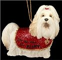 December Diamonds Fluffy The Shih Tzu Christmas Ornament