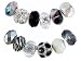 Pandora Style Twelve (12) Piece Charm Bead Set with Murano Style, Faceted Glass Style and Crystal Be