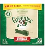 GREENIES Dental Chews Regular Treats for Dogs - Value Tub 36 oz. 36 Count