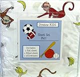 Divatex Kids Full Bedding Sheet Set Monkeys and Bananas