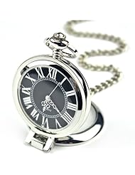 armel Fashion Stainless Steel Case Roman Numbers Modern Pocket Watch Black PW052