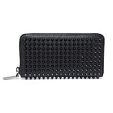 (クリスチャンルブタン)CHRISTIAN LOUBOUTIN 長財布 M PANETTONE WALLET パネトーネウォレット スパイクスタッズ付きラウンドファスナー(ブラック) 1165044 