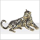 Jewelry Trinket Box with Crystal - Jaguar