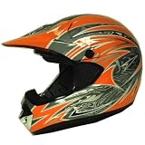 New Motocross ATV Dirt Bike MX Adult Racing Helmet , Orange, M