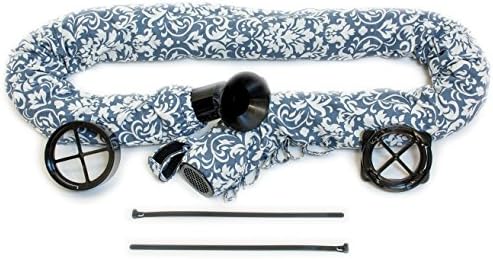 Noggle Extend Your Air Conditioning or Heat to Your Kids Instantly (10 Feet, White on Grey Damask)