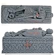 Templar on Coffin Box Figurine- Cold Cast Resin - 4'' Height
