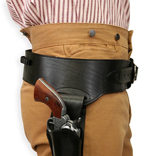 Historical Emporium Men's Right Hand Plain Leather Western Gun Belt and Holster .44/.45 Cal