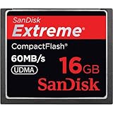SanDisk 16GB 60MB/s Extreme Compact Flash Card SDCFX-016G-A61   (US Retail Package)