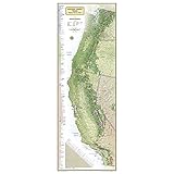 pacific crest trail wall map laminated national geographic reference map