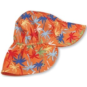 Boys Sun Hat Orange Palm Trees 6-18 Mos.