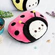 [Sirotan - Ladybug Pink] Blanket Pillow Cushion / Travel Pillow Blanket (39.4 by 59.1 inches)