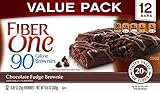 Fiber One 90 Calorie Soft-Baked Bars Chocolate Fudge Brownie, 12-Bar Value Pack, 10.6 oz.