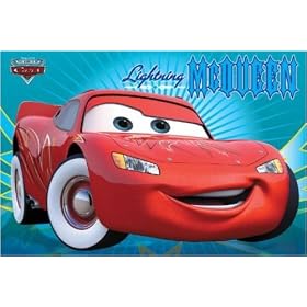 Cars - Movie Poster (Disney / Pixar) (Lightning McQueen Close Up) (Size: 36