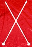 Lightweight Twirling Flag Baton Shaft - Fiberglass with Swivel Tube and White Ball