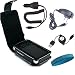 Creative Zen X-fi Leather Carrying Case for Zen X-fi 32gb Zen X-fi 16gb Xen Xfi 8gb + Car Charger + Travel Charger + Retractable Data Cable for Creative Zen Xfi + Wisdom*Courage wristband