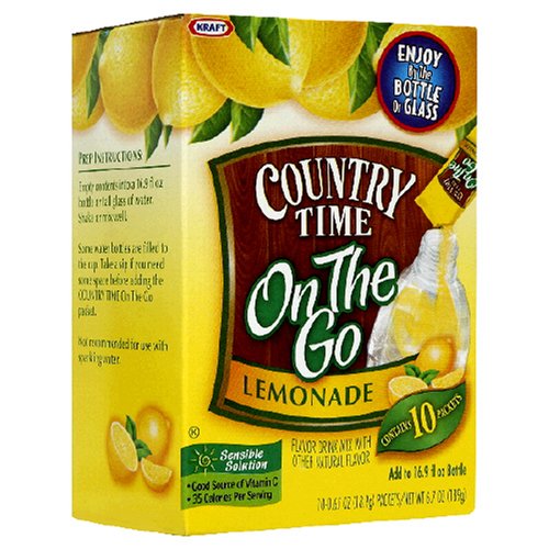 Country Time Lemonade On-the-Go Packets, 10-Count Boxes (Pack of 6) by Country Time