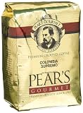 Review Pear's Gourmet  / Pear's Gourmet 100% Arabica Columbia Supremo Coffee, Ground, 24-Ounce Bags (Pack of 4)