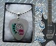 Blink 182 Metal Guitar Pick Necklace Boxed